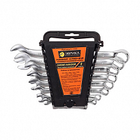 Набор ключей комбинированных 6-19мм сатинированных холдер 8 предметов (Chrome vanadium)ЭВРИКА 1/20